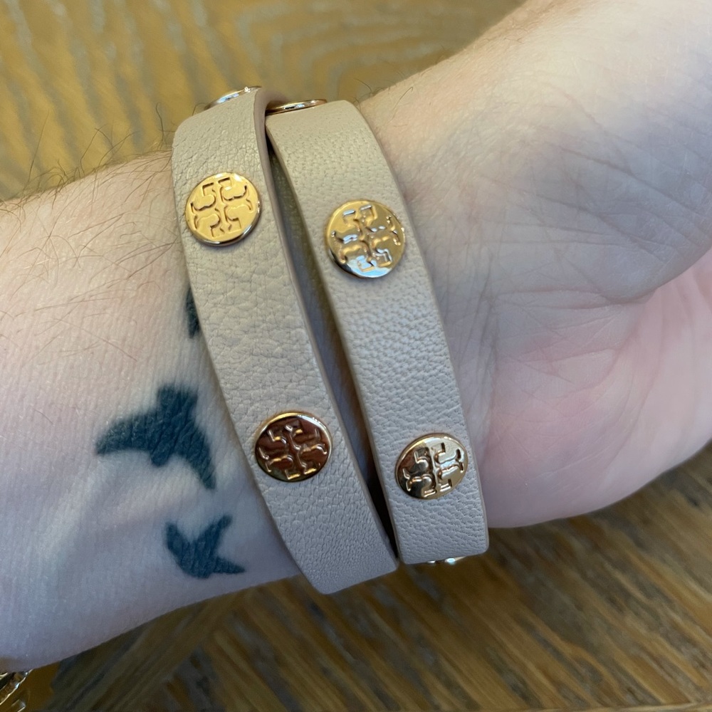 Tory Burch logo buckle bracelet